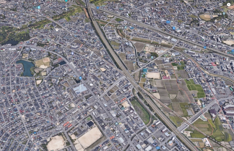 福岡県太宰府市上空写真