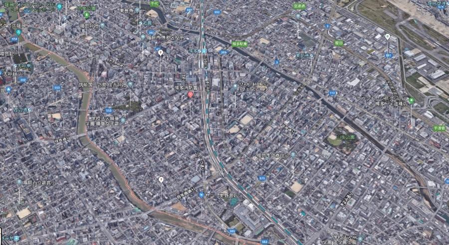 福岡市博多区上空写真