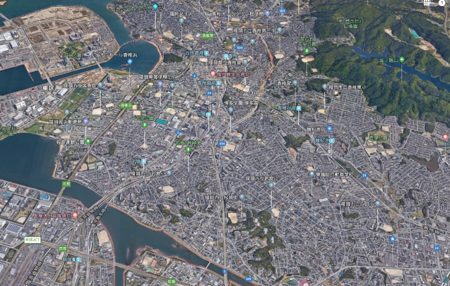 福岡市東区上空