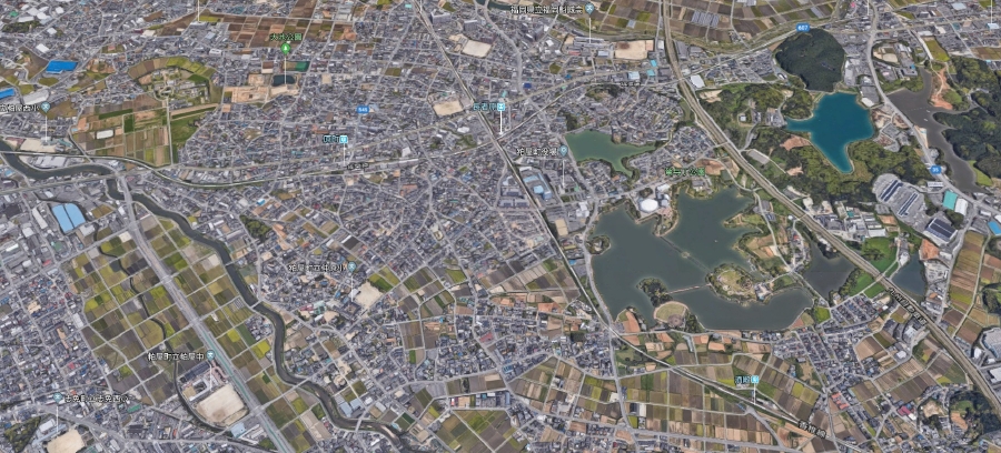 糟屋郡粕屋町上空