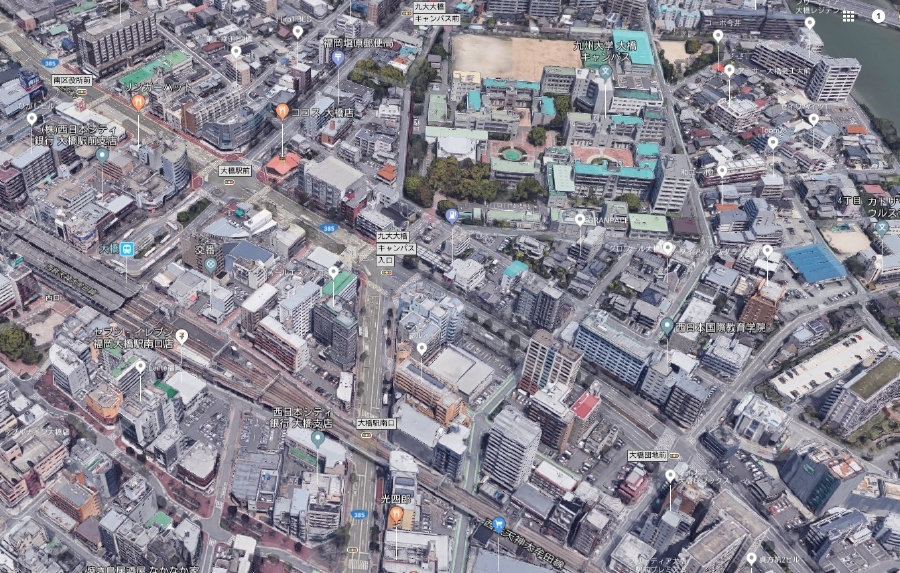 福岡市南区上空写真