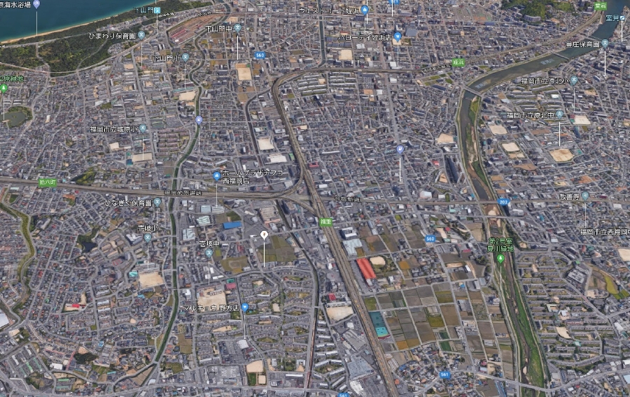 福岡市西区上空