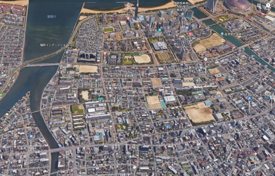 福岡市早良区上空