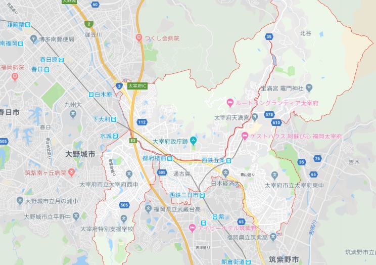 太宰府市地図