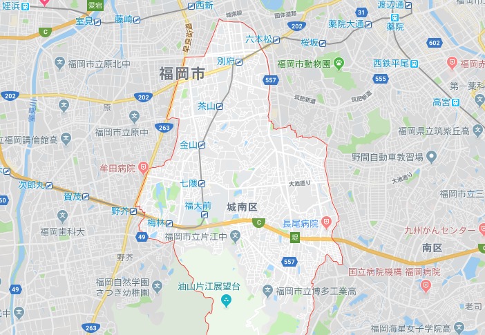 福岡市城南区地図