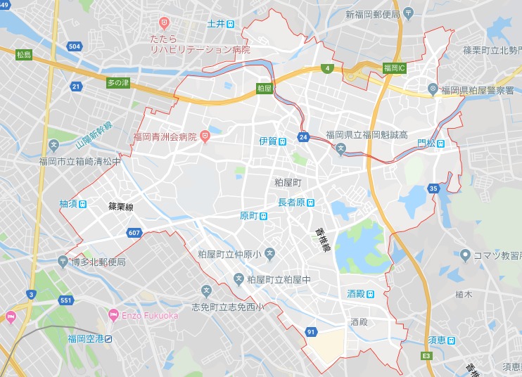 糟屋郡粕屋町地図