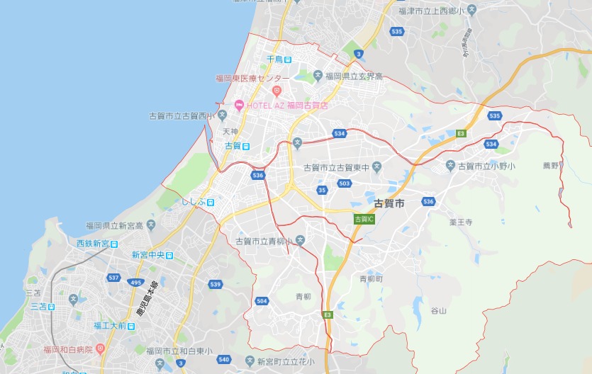 古賀市地図