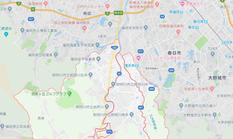 那珂川市地図