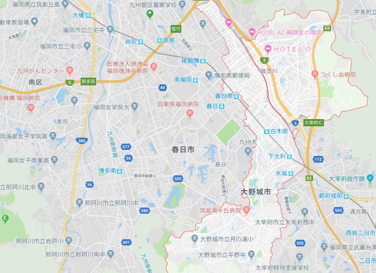 大野城市地図