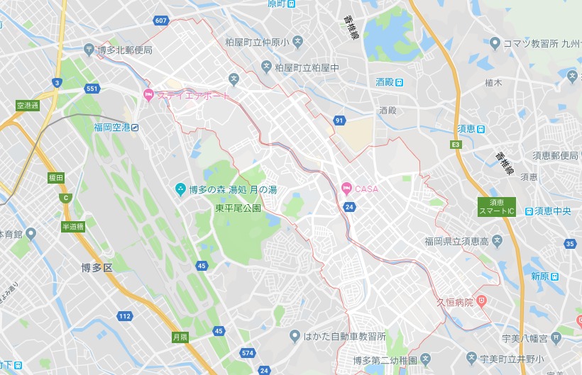 糟屋郡志免町地図