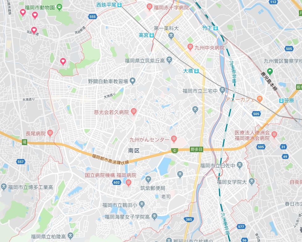 福岡市南区地図