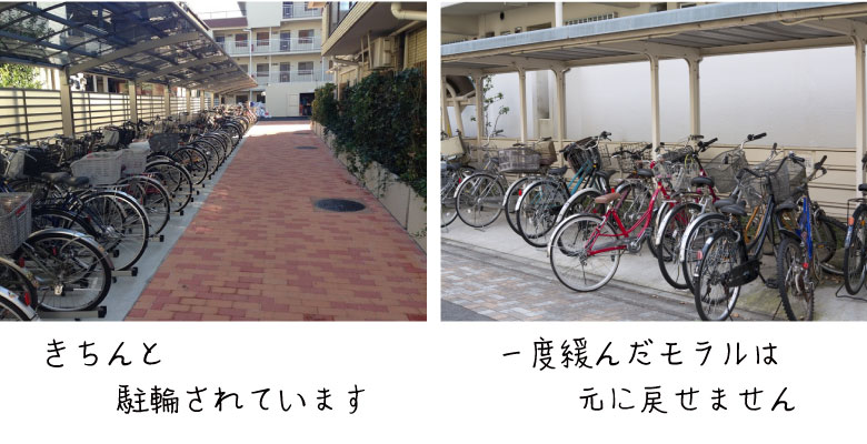 駐輪場で管理を確認