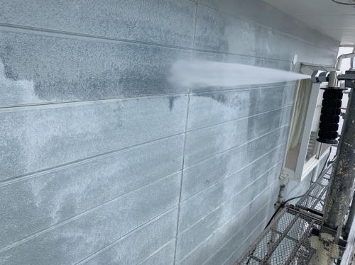 外壁の塗装　高圧洗浄