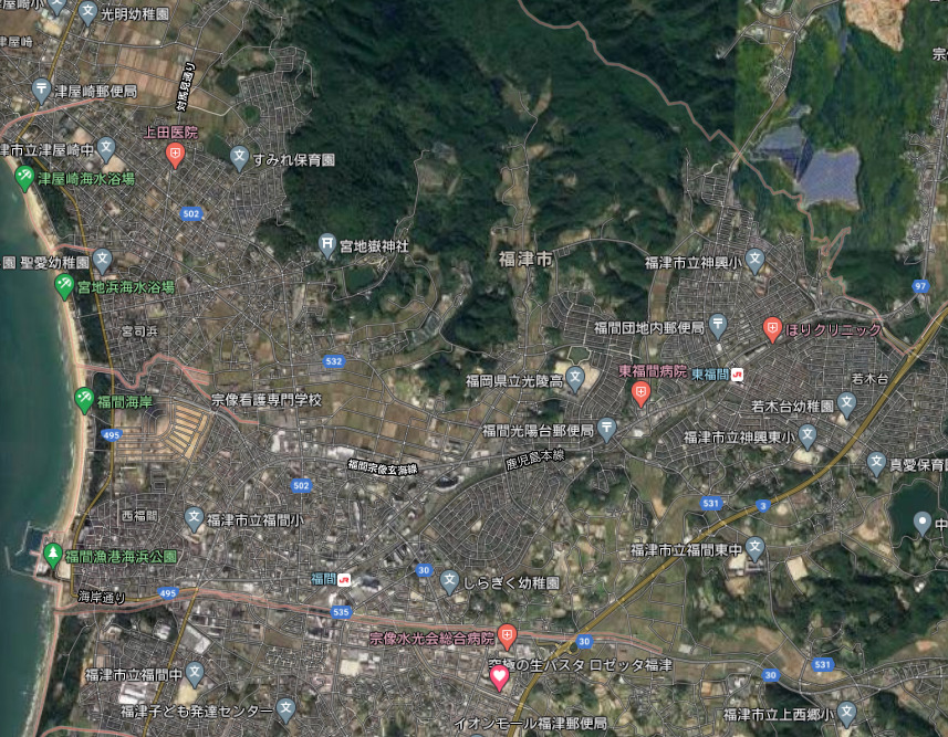 福津市上空