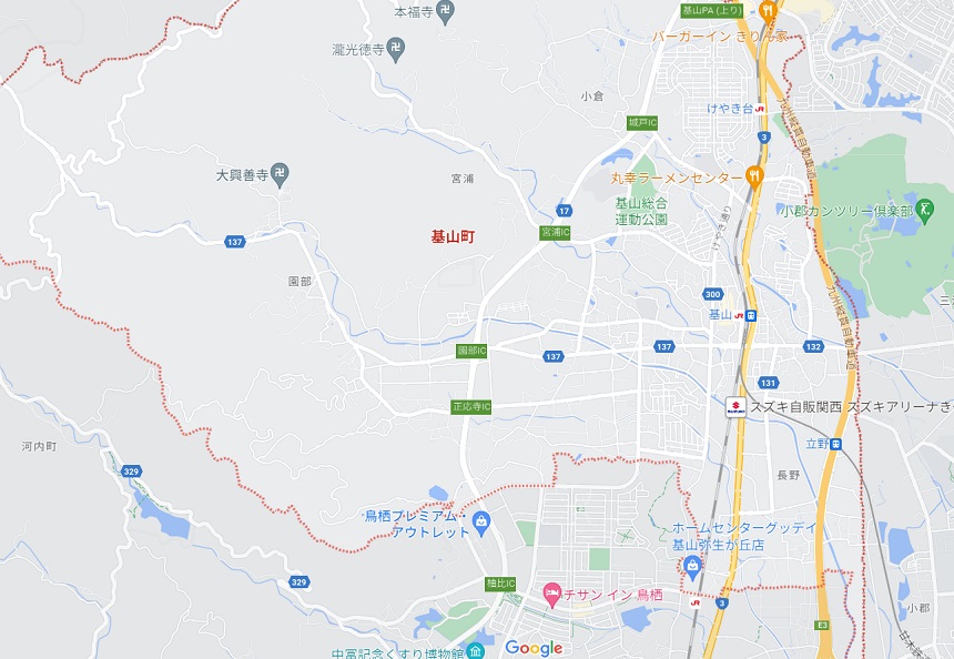佐賀県三養基郡基山町地図