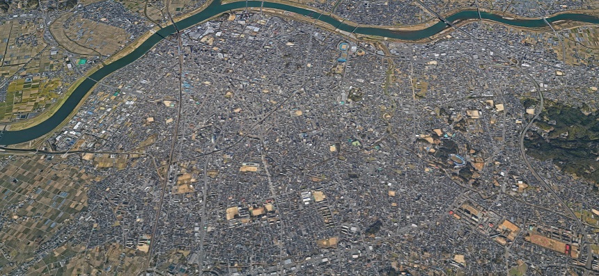 福岡県久留米市上空