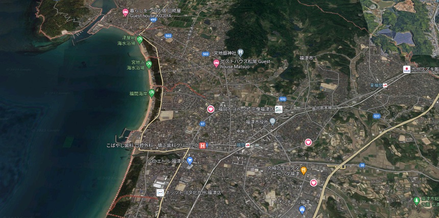福岡県福津市上空