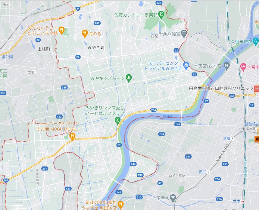 佐賀県三養基郡みやき町地図