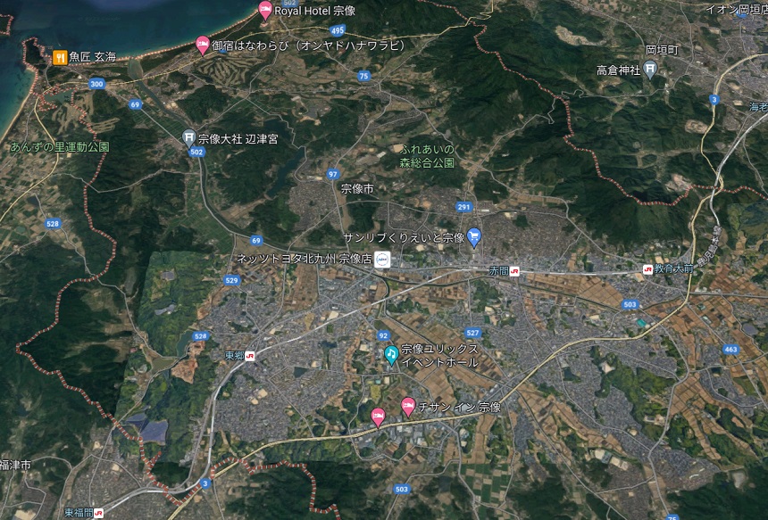 福岡県宗像市上空