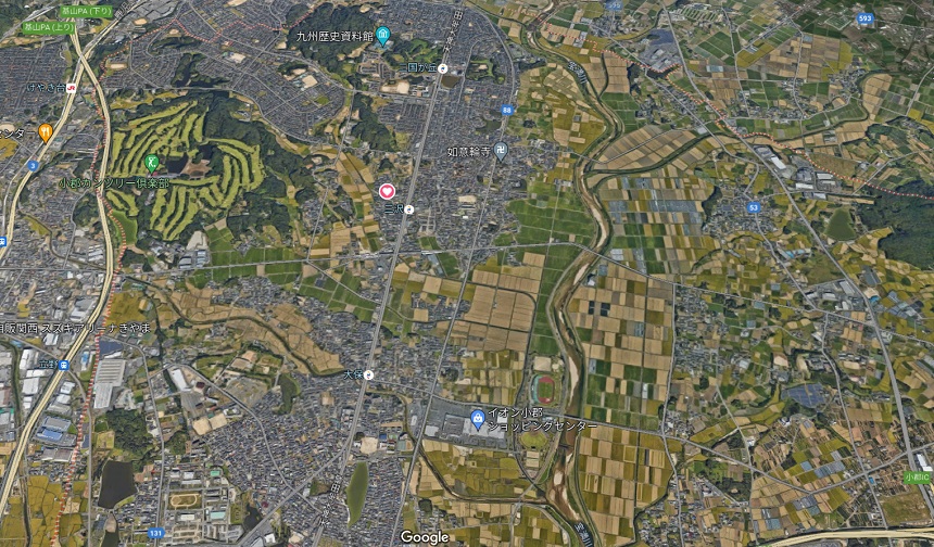 福岡県小郡市上空