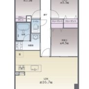 福岡市中央区清川3-9-23 アンピール百年橋　間取り