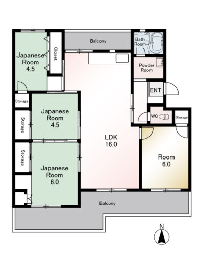 福岡市東区美和台１丁目 下和白住宅 ２階 間取り